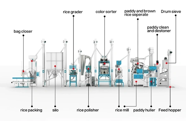 20ton_rice_processing_line_structure